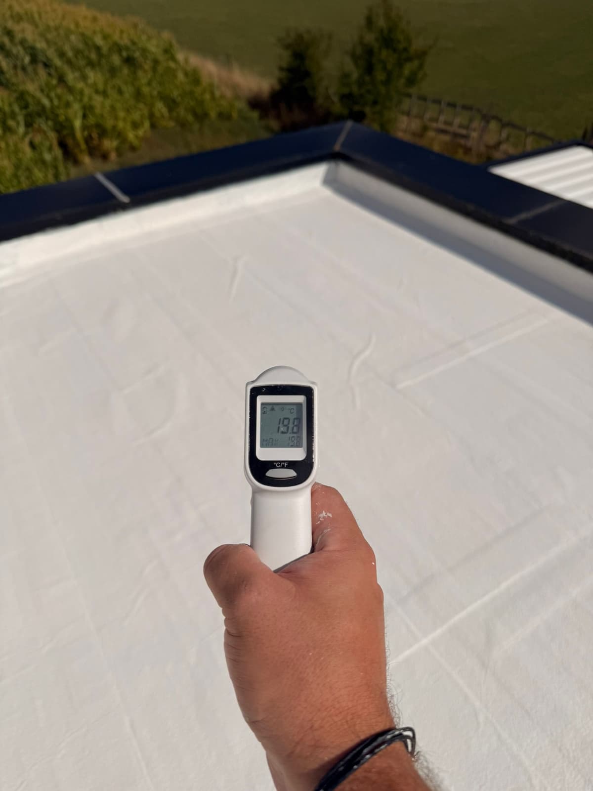 Mesure température surface toiture cool roof - SMPL Lyon