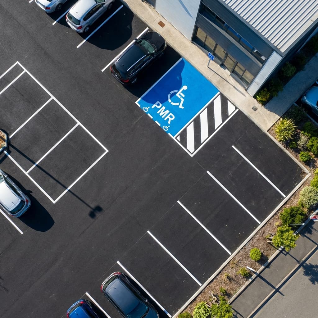Marquage et traçage de parking - SMPL Lyon